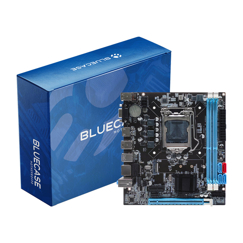 PLACA-MAE BMBB75-G3HGU-M2 REV 2.0 BULK DDR3 1155P REDE 10/100/1000 BLUECASE - 16GB / VGA / HDMI / USB 3.0 / M.2 NVME / M