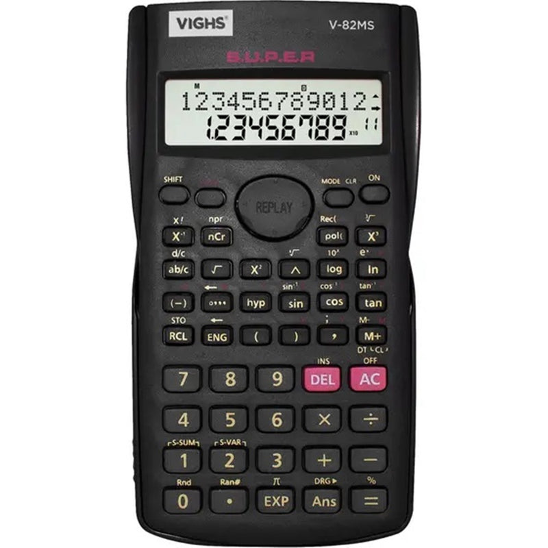 Calculadora científica v-82ms preta 240 funções – vighs