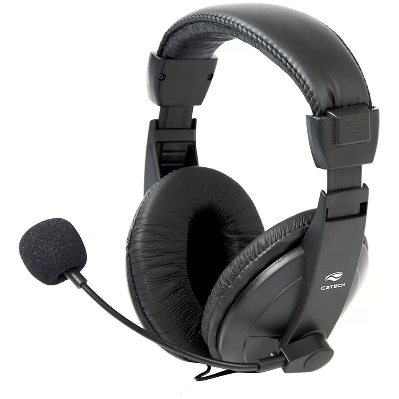 Fone Headset C3tech Com Microfone Voicer Comfort Ph-60bk PH-60