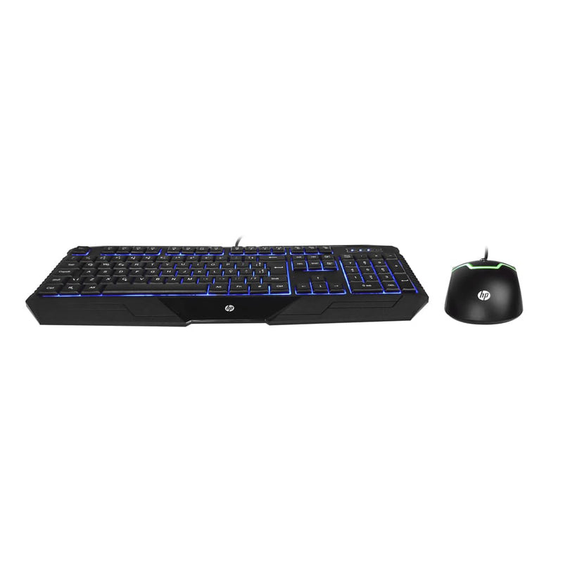 Kit Teclado e Mouse Gamer HP GK1100, ABNT2 1600 DPI, Led RGB, Black