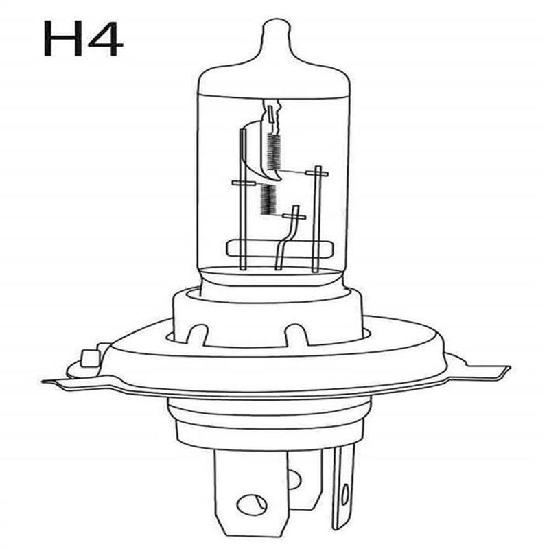 Lâmpada Automotiva H4 12v 55/60w Super Branca Par – AU806