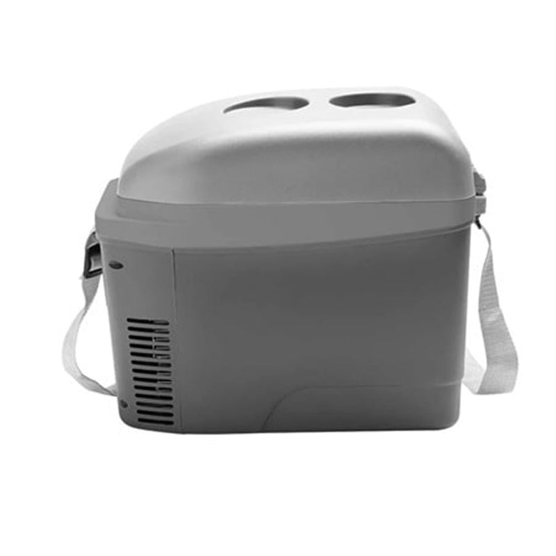 Mini Geladeira Cooler 7L Cinza Fosco 12V com Porta Copos e Alça – TV013