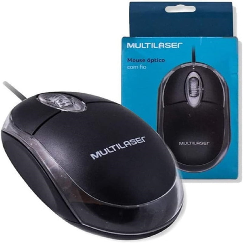 Mouse Multi  Òptico Classic Preto 1200 DPI USB Preto – MO179