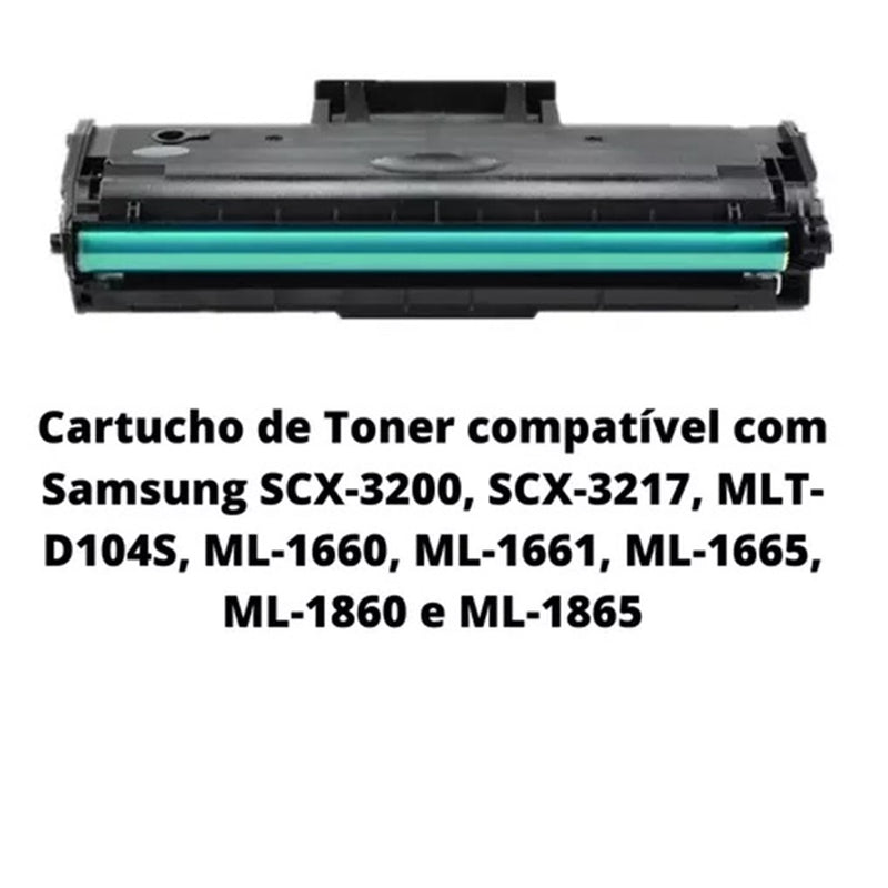 Toner Compatível Samsung D104 LSML-T104 -D104s D104 104s Ml-1665 Ml-1660 - TerabytesInformatica