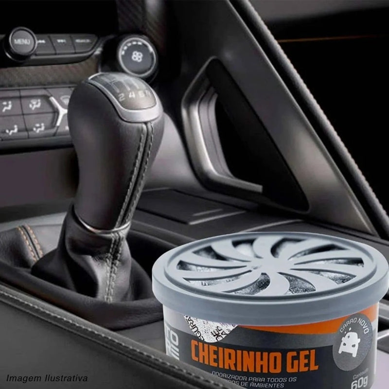 Aromatizante Cheirinho Gel Motorcare Carro Novo 60g Pote – Au440 - TerabytesInformatica - carros