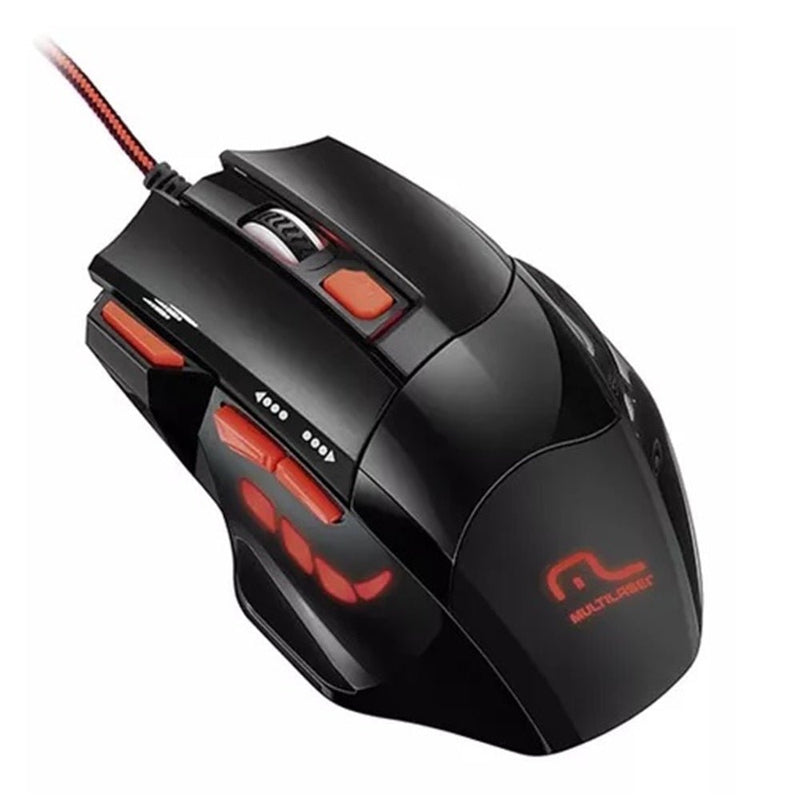 Mouse Óptico Multi Xgamer Fire Button, 2400DPI, 7 Botões, USB, Preto E Vermelho - Mo236 - TerabytesInformatica - 