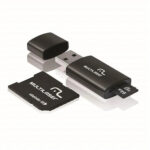 Cartão De Memória Classe 10 64GB + Adaptador 3 em 1 SD + Pendrive Preto Multilaser - MC115