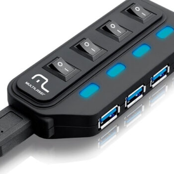 Hub USB Multilaser 3.0 Super Speed 4 Portas - AC264