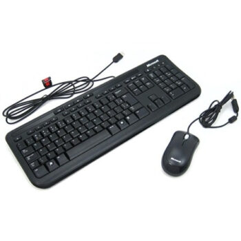 Teclado E Mouse Com Fio Desktop 600 Usb Preto Microsoft - APB00005
