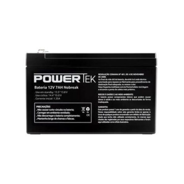 Bateria 12V 7Ah,bateria para nobreak,bateria para alarme,en013,en013 multilaser,powertek,Bateria 12V 7Ah para Nobreak,Powertek - EN013